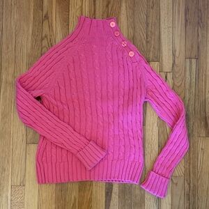 Pink Cable Knit Sweater
